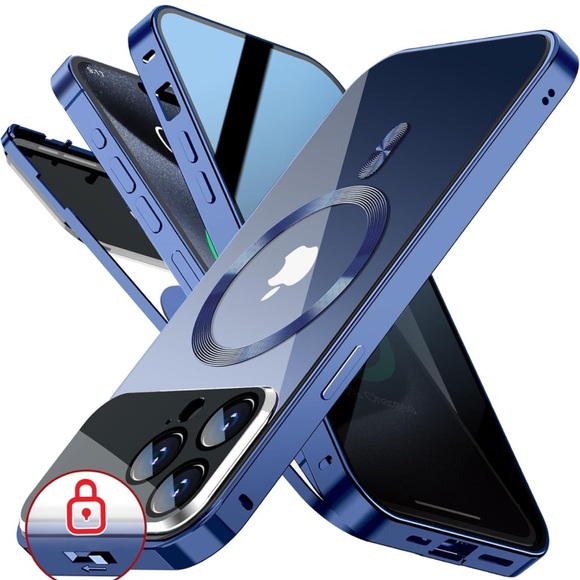 NWOT iPhone 15 Pro Cell Phone Case - 360 degree protection, Blue Titanium - Picture 2 of 13